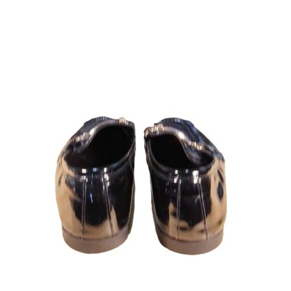 Steve Madden Loafers Women Sz 8.5 Patent Leather Black Low Heel Designer Classic - Picture 4 of 8
